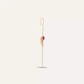 Swift Ruby and Diamond Rose Gold Stick Earrings
