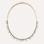 Rain Diamond and Emerald Necklace