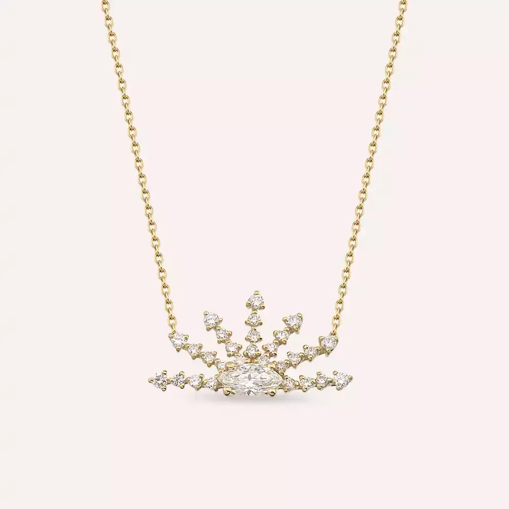 Aura Diamond Yellow Gold Necklace