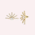 Aura Diamond Yellow Gold Earrings
