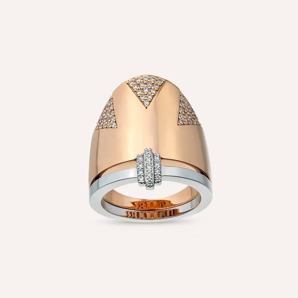 Axel 0.35 CT Diamond Rose and White Gold Ring