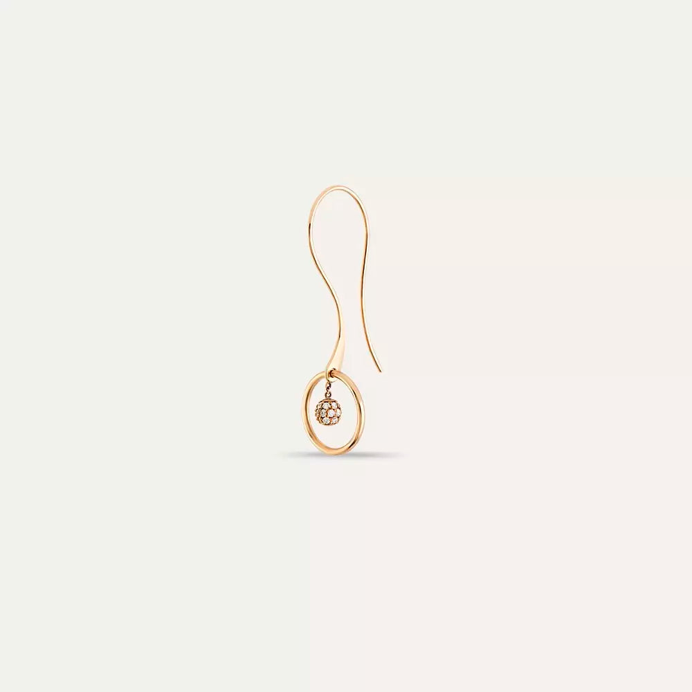 Axle 0.25 CT Diamond Rose Gold Single Earring
