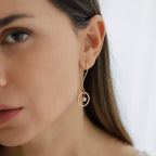 Axle 0.25 CT Diamond Rose Gold Single Earring
