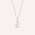 White Gold Necklace with B Letter Diamond