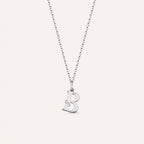 White Gold Necklace with B Letter Diamond