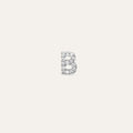 B Letter White Gold Piercing with Diamond