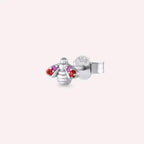 Maya Multicolor Sapphire White Gold Earrings