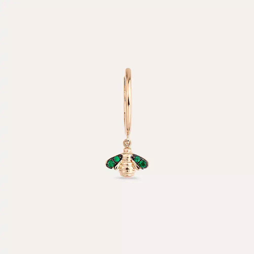 Maya Emerald Rose Gold Earrings