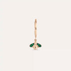 Maya Emerald Rose Gold Earrings