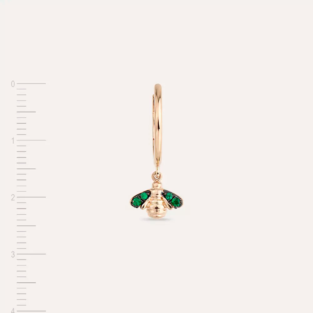 Maya Emerald Rose Gold Earrings