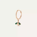 Maya Emerald Rose Gold Earrings