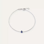 Bella Pear Cut Sapphire White Gold Bracelet