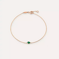 Bella Emerald Rose Gold Bracelet