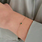 Bella Emerald Rose Gold Bracelet