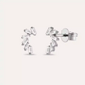 Bezel Diamond White Gold Earrings