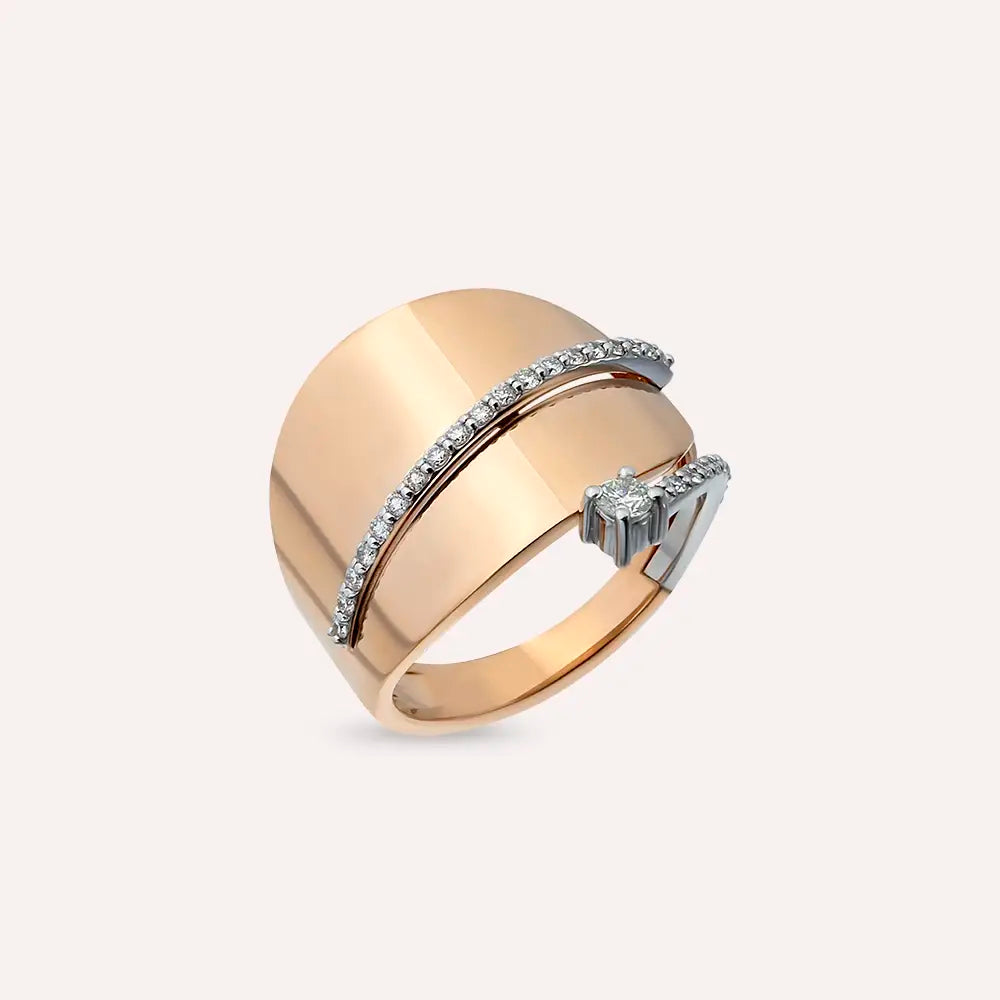 Bia 0.32 CT Diamond Rose Gold Ring