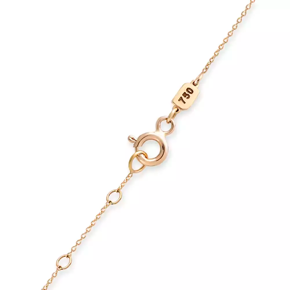 Bind Rose Gold Necklace with Sapphire and Diamond Stones