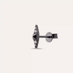 Black Peak Diamond White Gold Single Earring