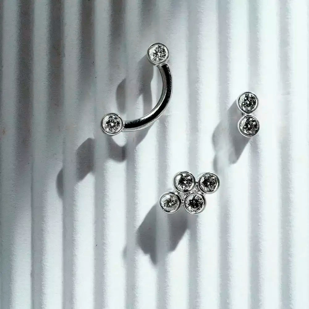 Dots Cloud Diamond Mini Single Earring