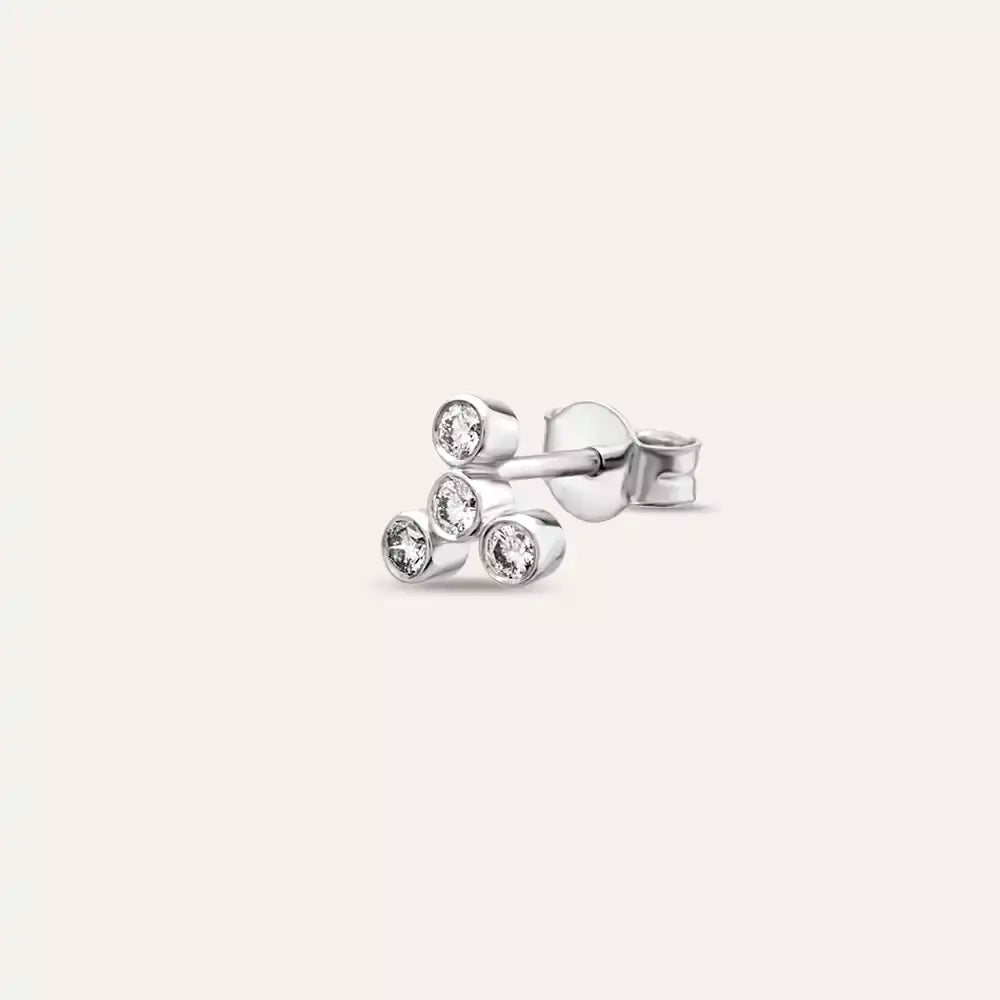 Dots Four Diamond Mini Single Earring
