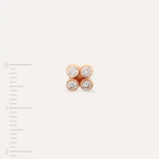 Dots Frame Diamond Rose Gold Single Earring