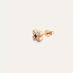 Dots Frame Diamond Rose Gold Single Earring