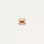 Dots Frame Diamond Rose Gold Single Earring
