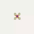 Dots Multicolor Sapphire Rose Gold Single Earring