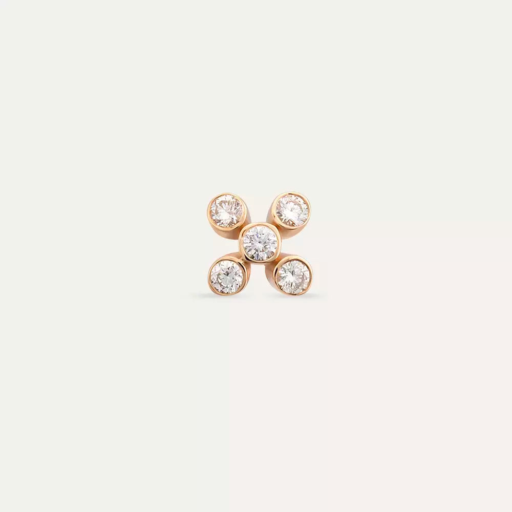 Dots Rose Diamond Single Earring