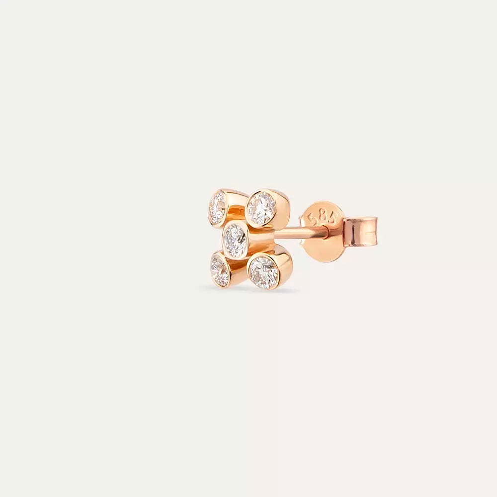 Dots Rose Diamond Single Earring