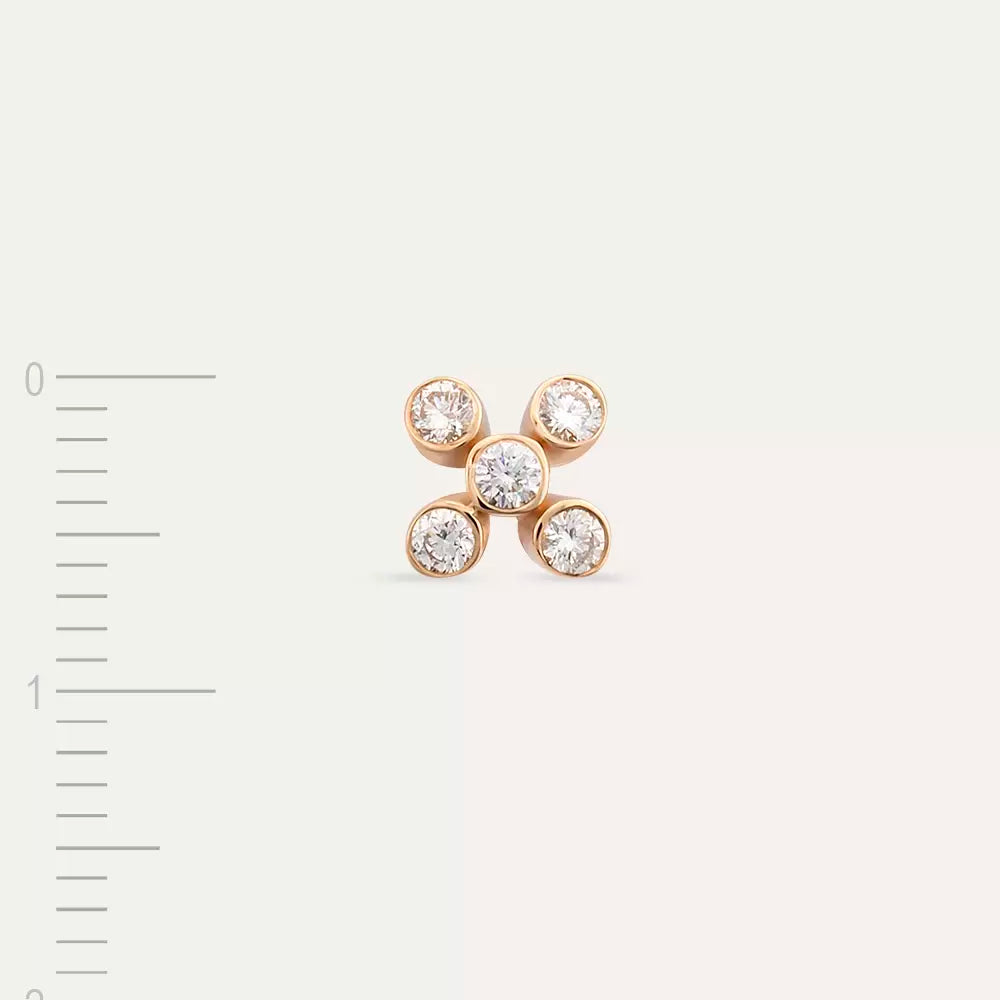 Dots Rose Diamond Single Earring
