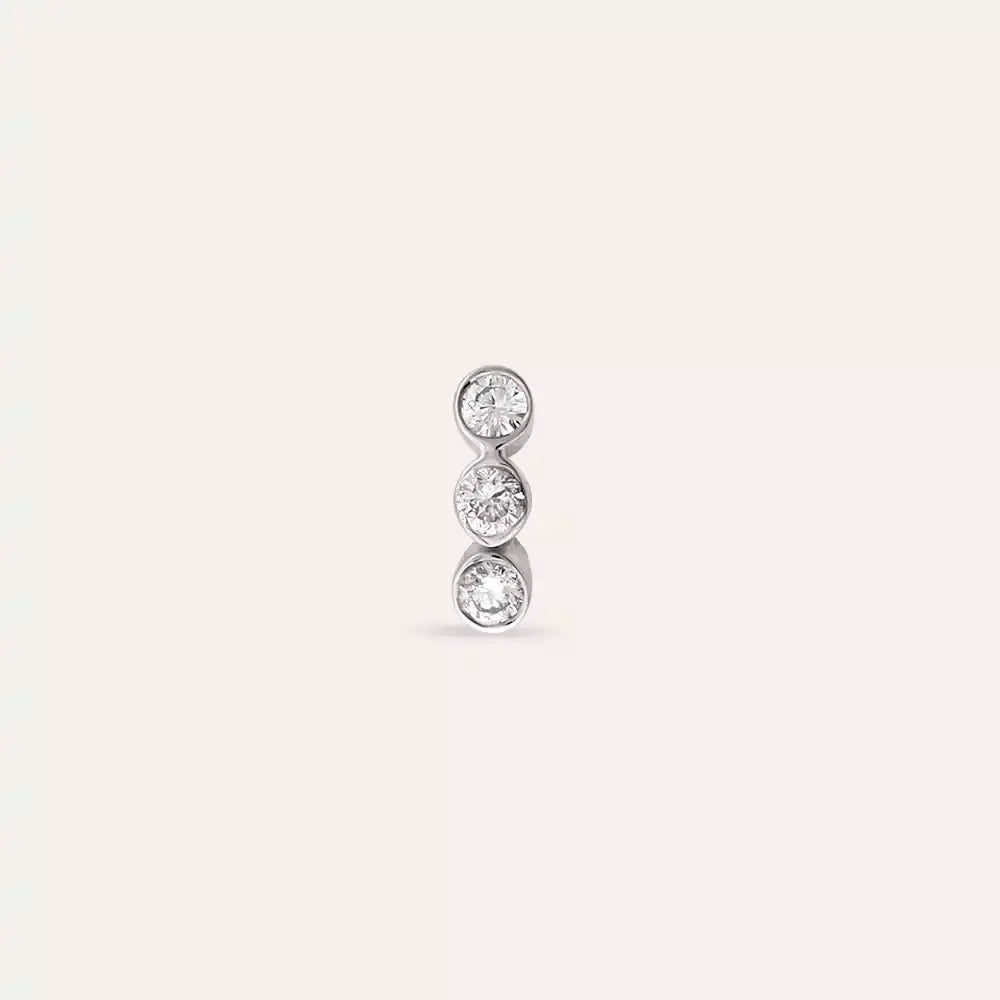 Dots Three Diamond Mini Single Earring