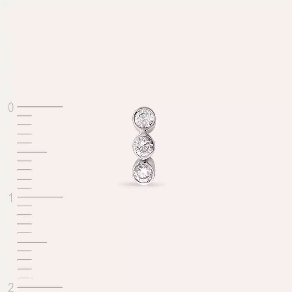 Dots Three Diamond Mini Single Earring