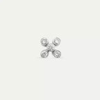 Dots White Diamond Single Earring