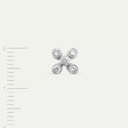 Dots White Diamond Single Earring