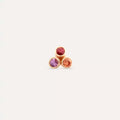 Blissy Multicolor Safir Taşlı Rose Altın Tek Küpe