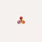Blissy Multicolor Safir Taşlı Rose Altın Tek Küpe