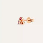 Blissy Multicolor Safir Taşlı Rose Altın Tek Küpe