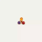 Blissy Orange, Red, Purple Sapphire Rose Gold Single Earring