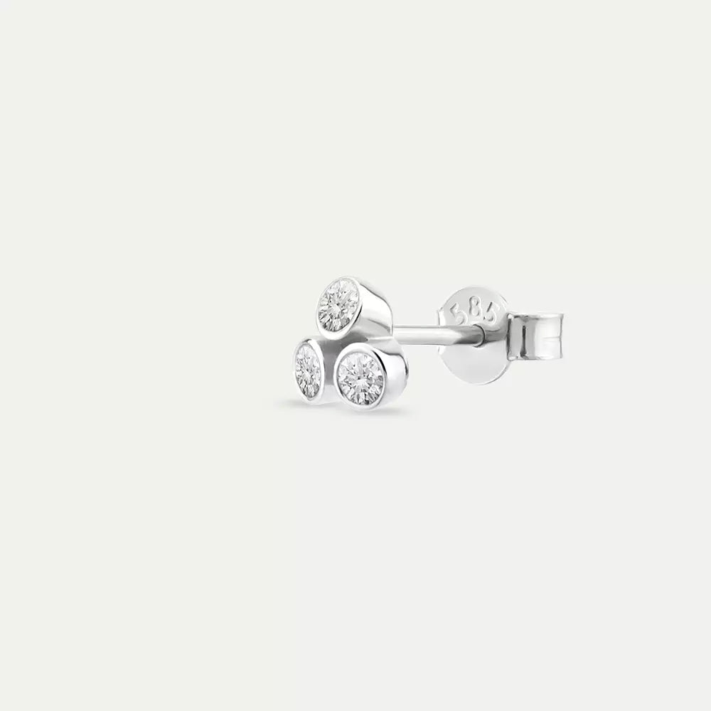 Blissy Diamond White Gold Mini Single Earring