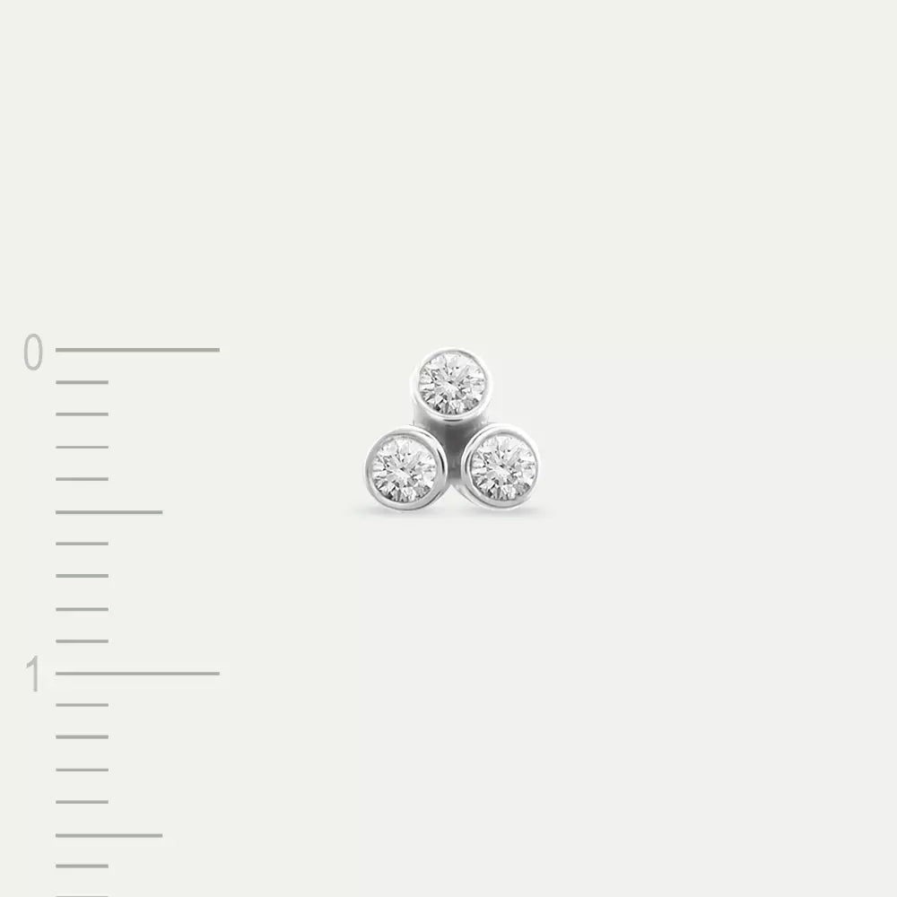 Blissy Diamond White Gold Mini Single Earring
