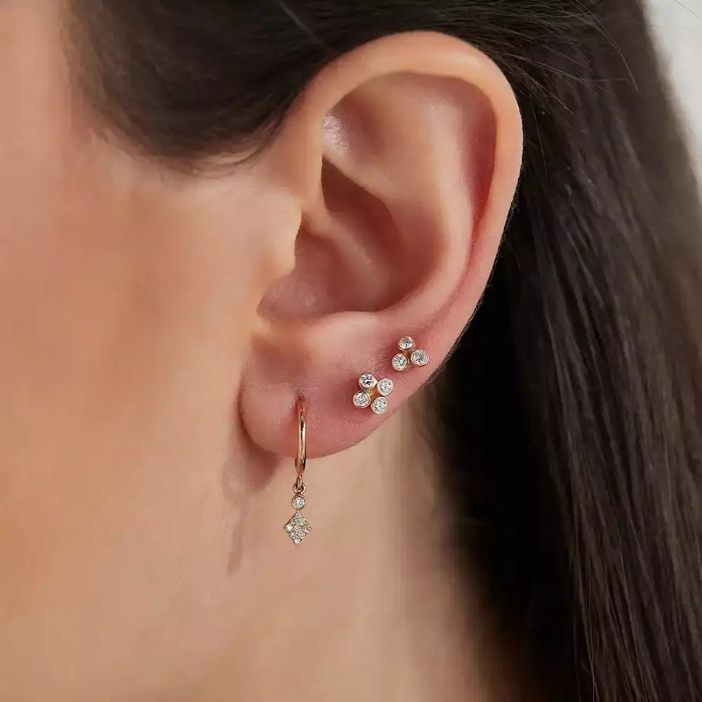 Blissy Diamond-Embellished Rose Gold Single Earring