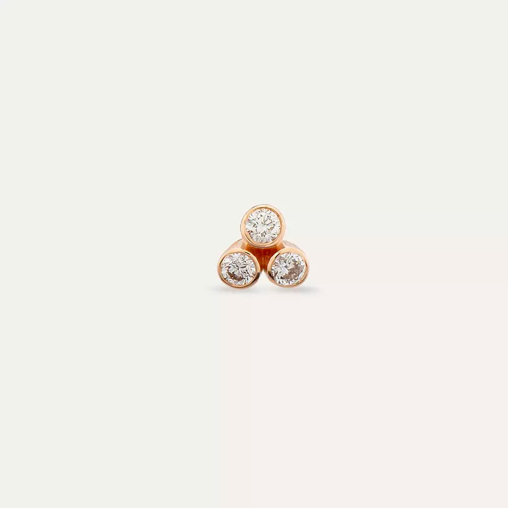 Blissy Diamond-Embellished Rose Gold Single Earring