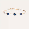 Elora Sapphire Stone Rose Gold Flower Bracelet