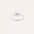 Daisy 0.12 CT Baget Pırlanta Taşlı Beyaz Altın Yüzük