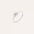 Daisy 0.12 CT Baget Pırlanta Taşlı Beyaz Altın Yüzük