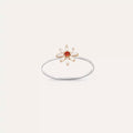 Daisy 0.15 CT Red Safir ve Baget Pırlanta Taşlı Yüzük