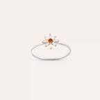 Daisy 0.15 CT Red Safir ve Baget Pırlanta Taşlı Yüzük