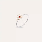 Daisy 0.15 CT Red Safir ve Baget Pırlanta Taşlı Yüzük