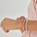 Bobo Diamond White and Rose Gold Bracelet